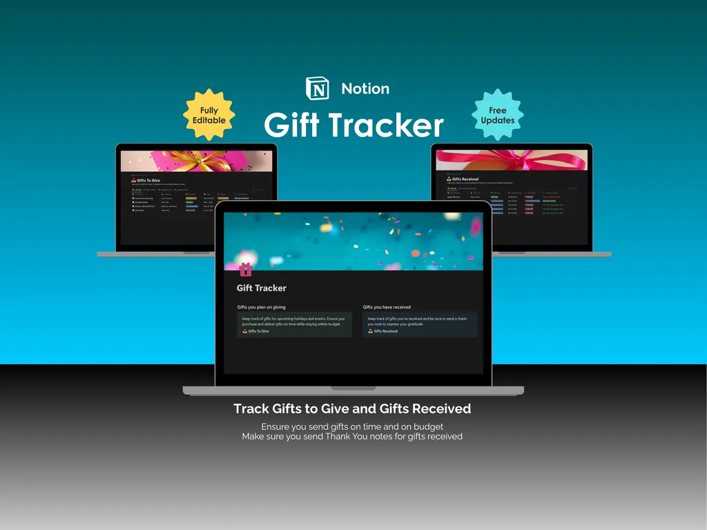 Gift Tracker - Notion