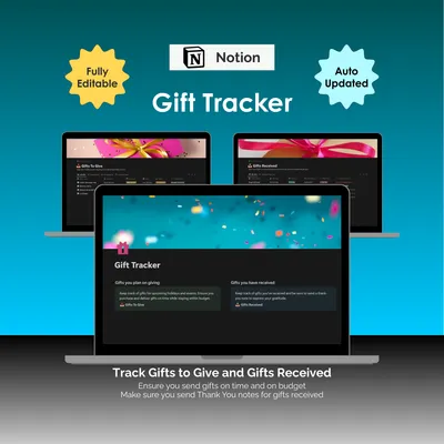 Gift Tracker - Notion