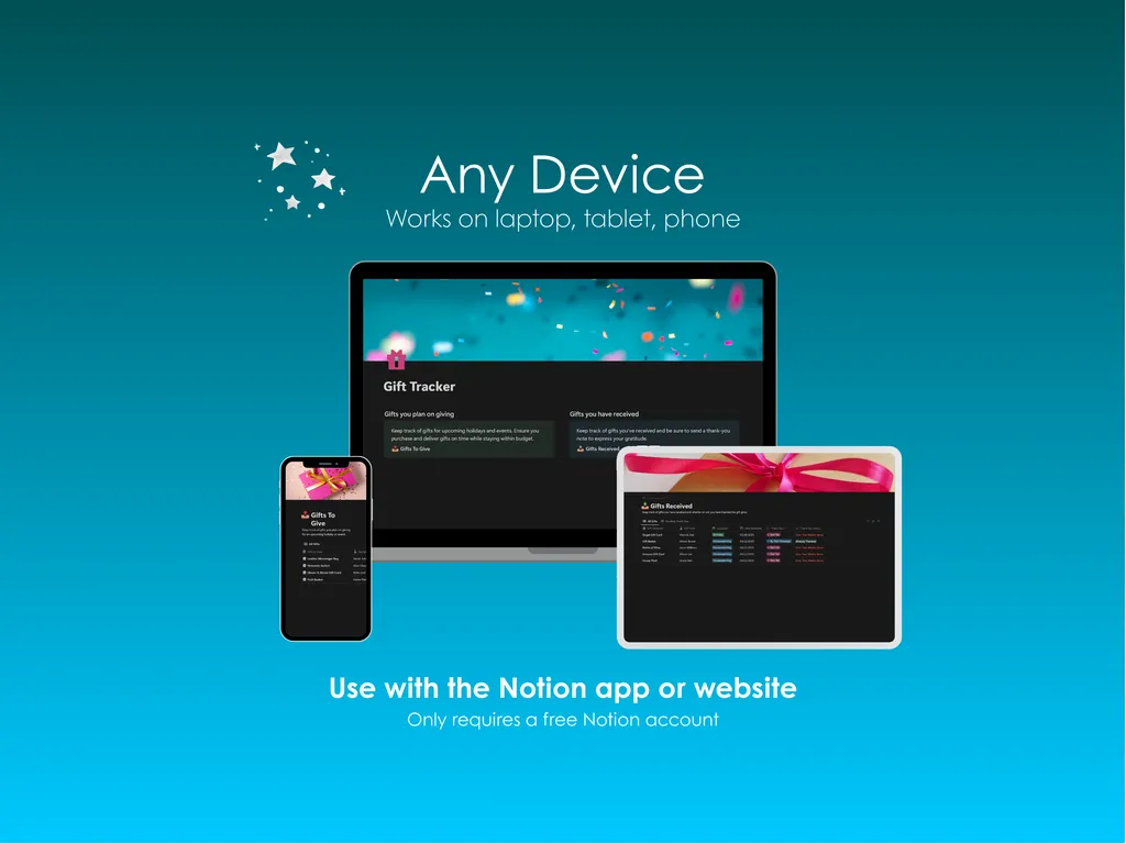Gift Tracker - Notion - Devices