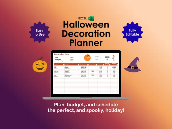 Halloween Decoration Planner - Excel