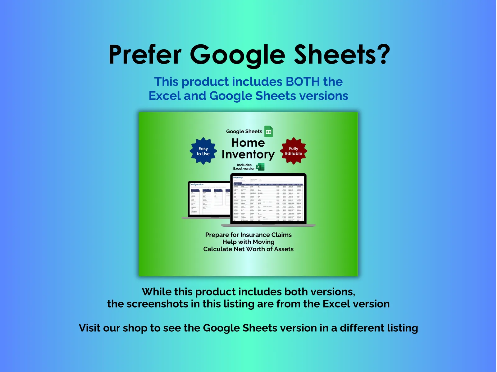 Home Inventory - Excel - Other