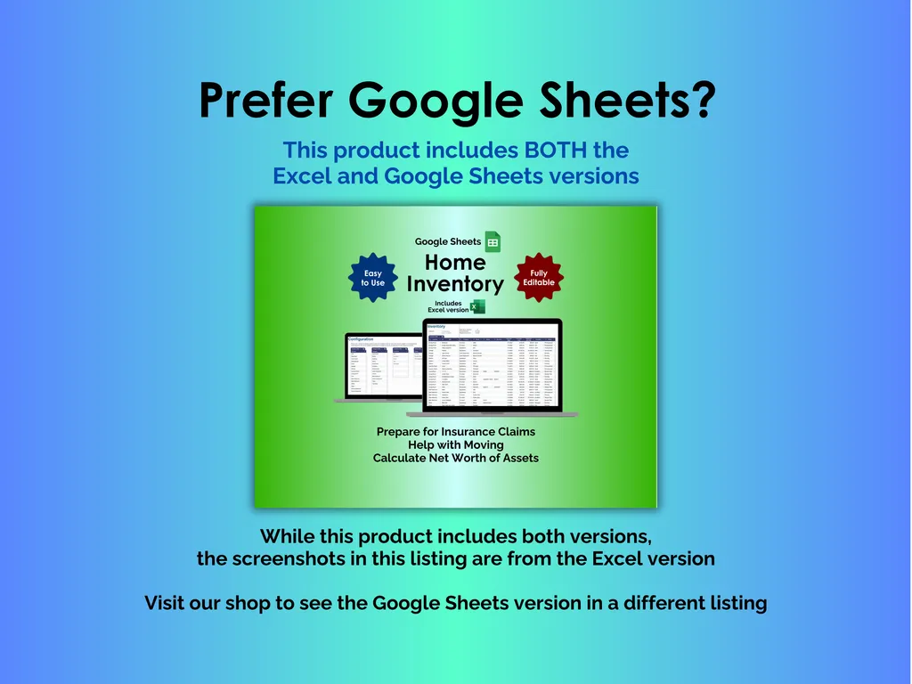 Home Inventory - Excel - Other
