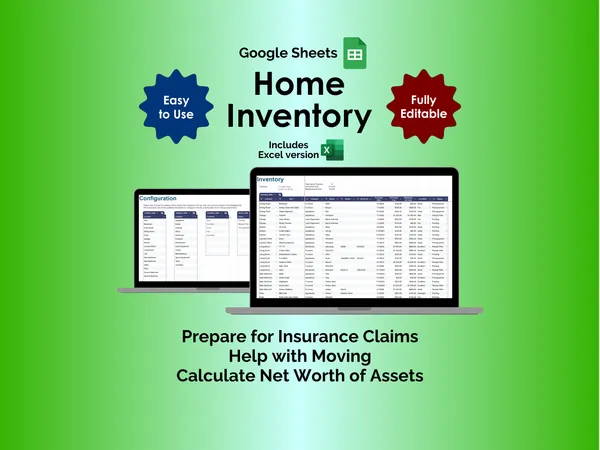 Home Inventory - Google Sheets