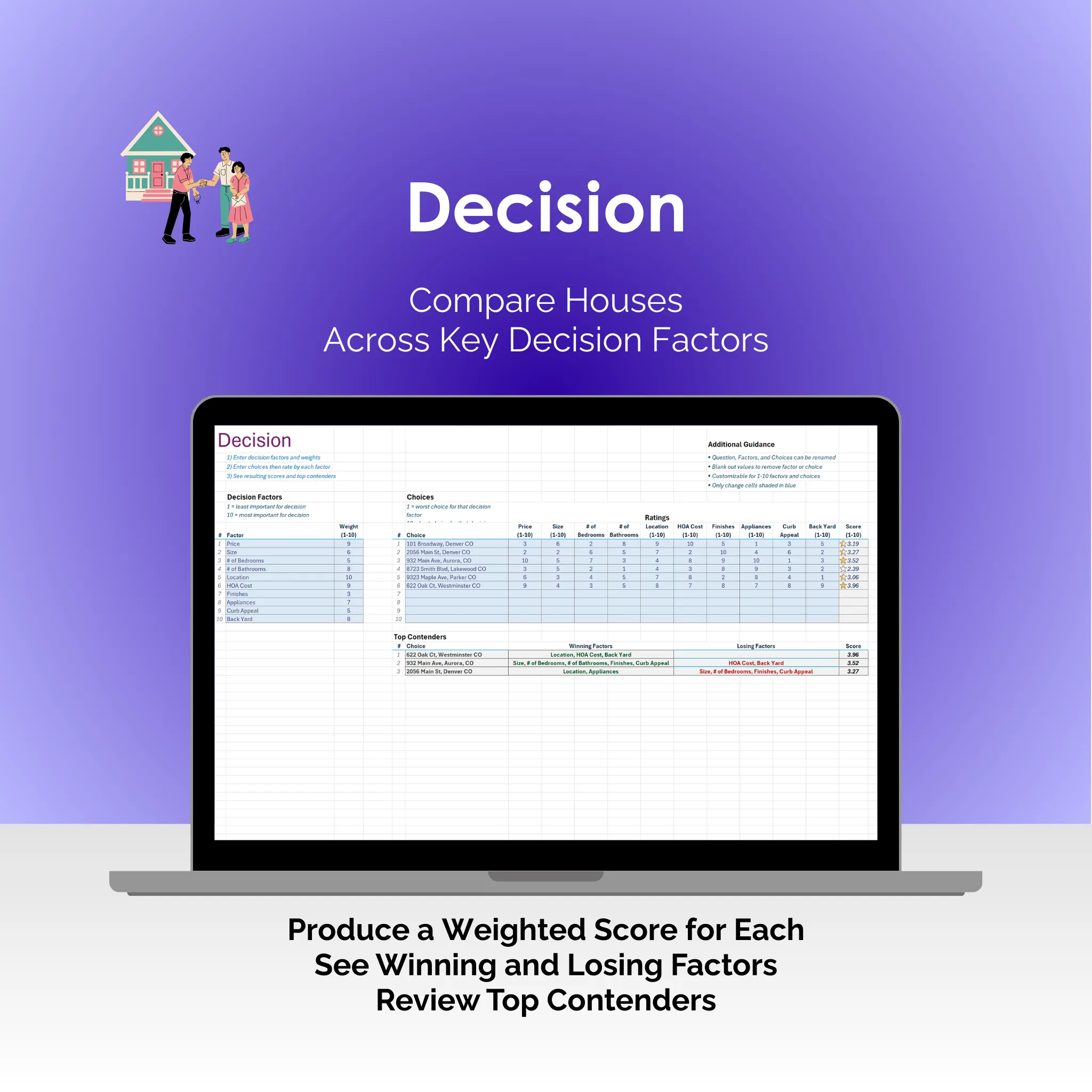 House Search Tool - Excel - Decision