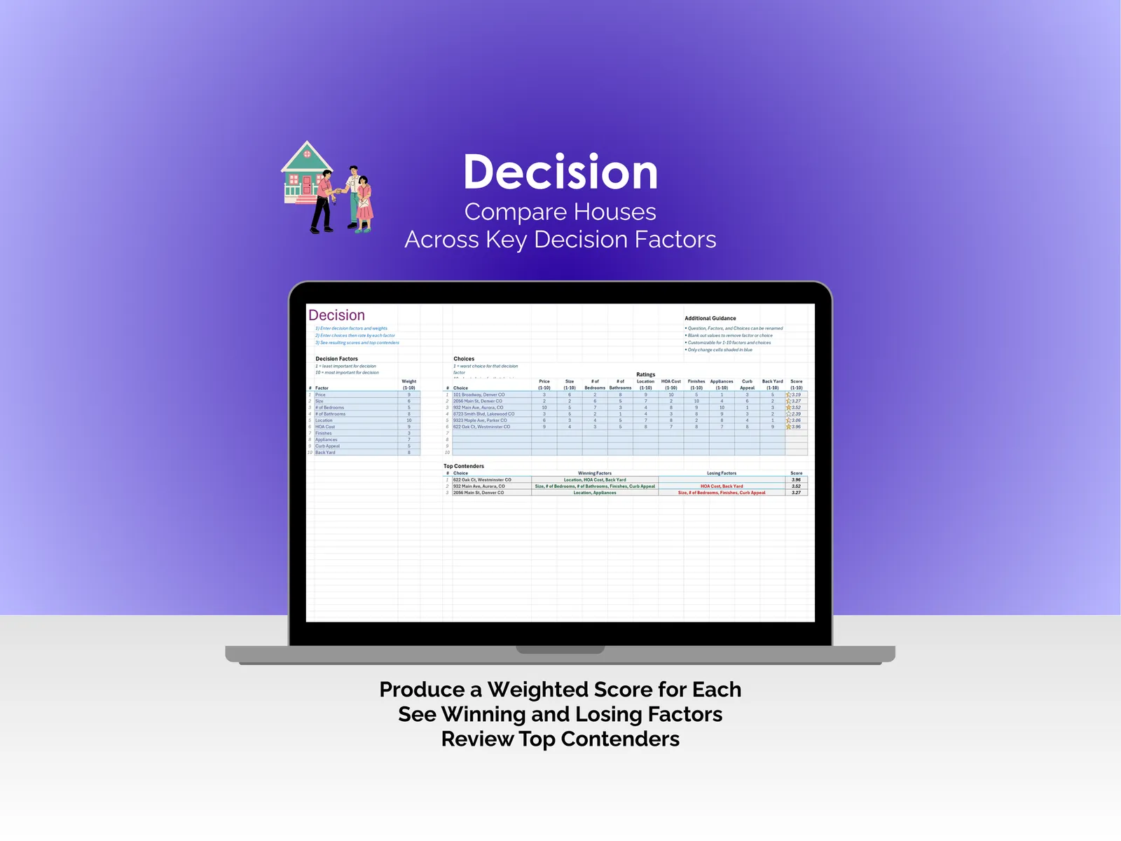 House Search Tool - Excel - Decision