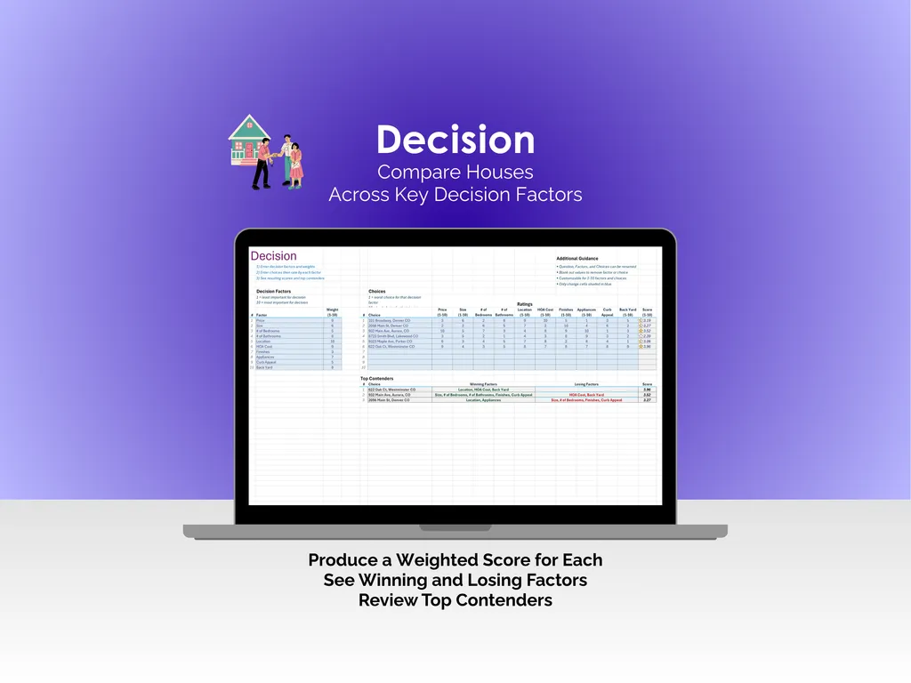 House Search Tool - Excel - Decision