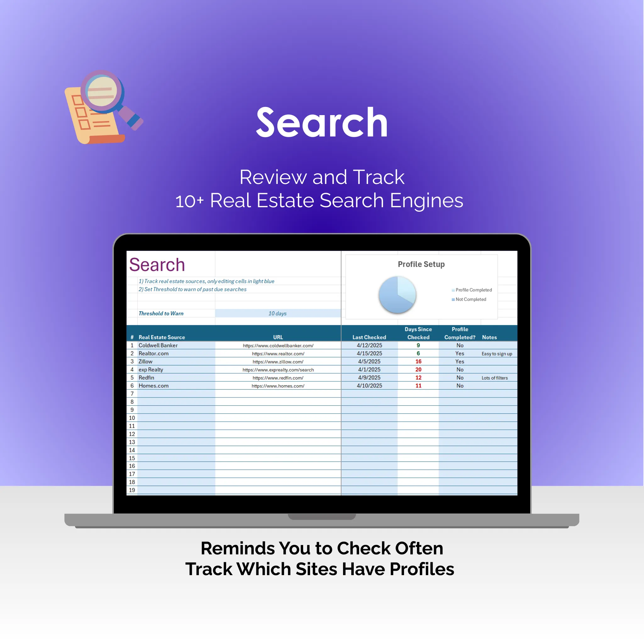 House Search Tool - Excel - Search
