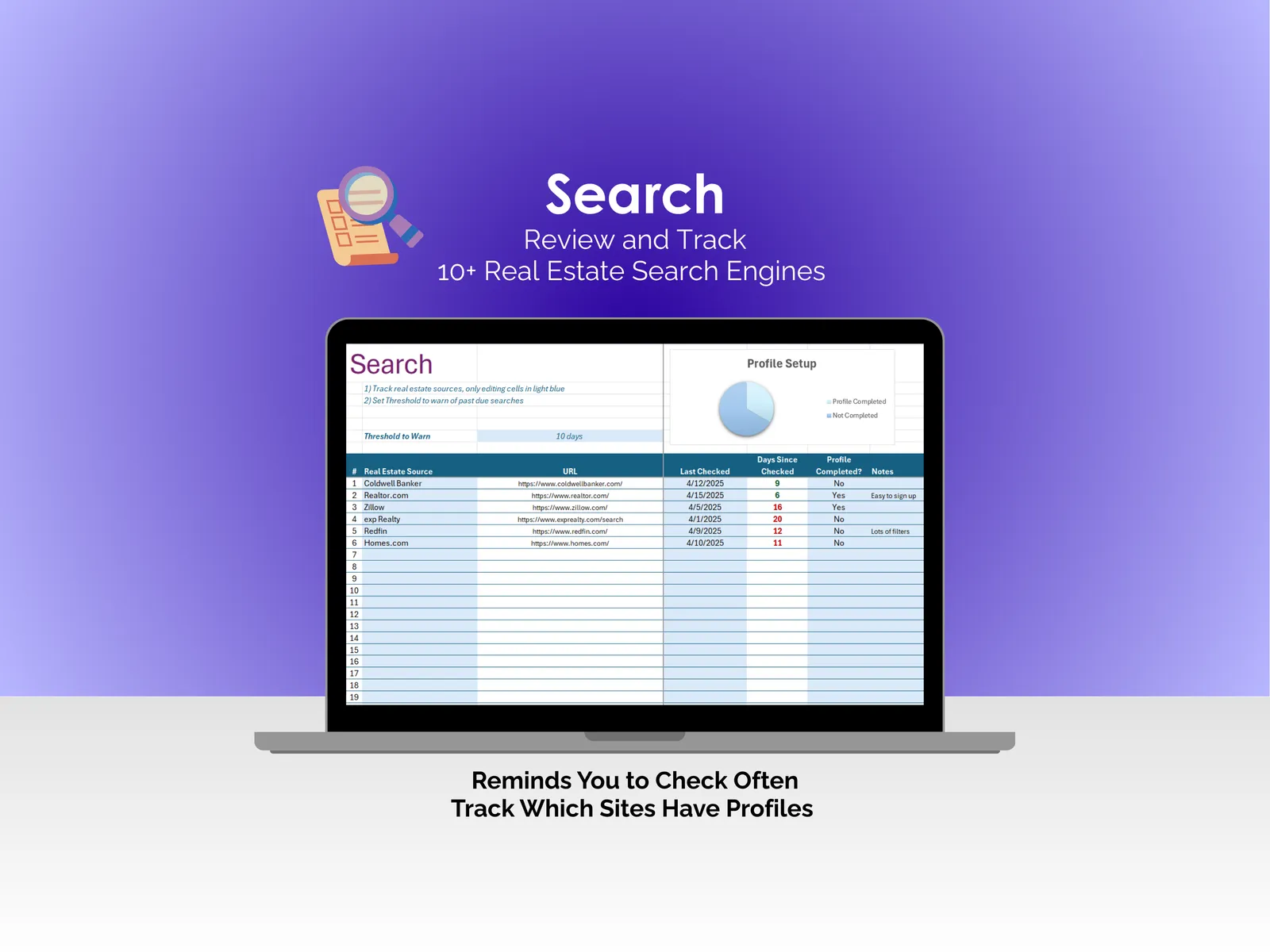 House Search Tool - Excel - Search