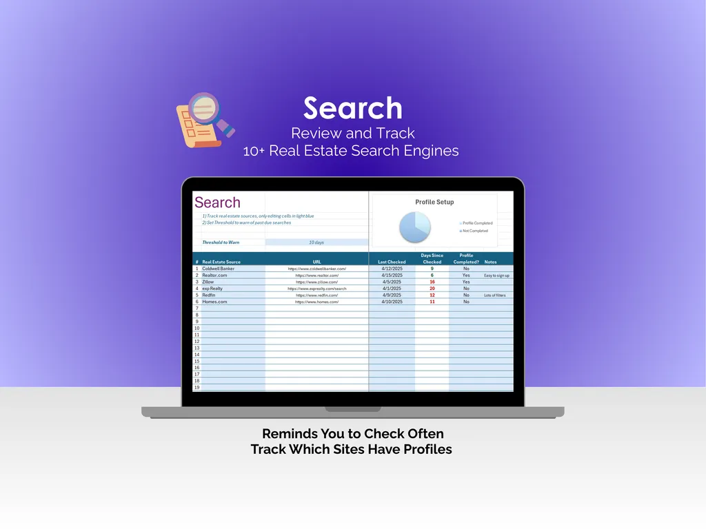 House Search Tool - Excel - Search