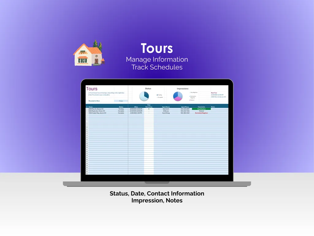 House Search Tool - Excel - Tours