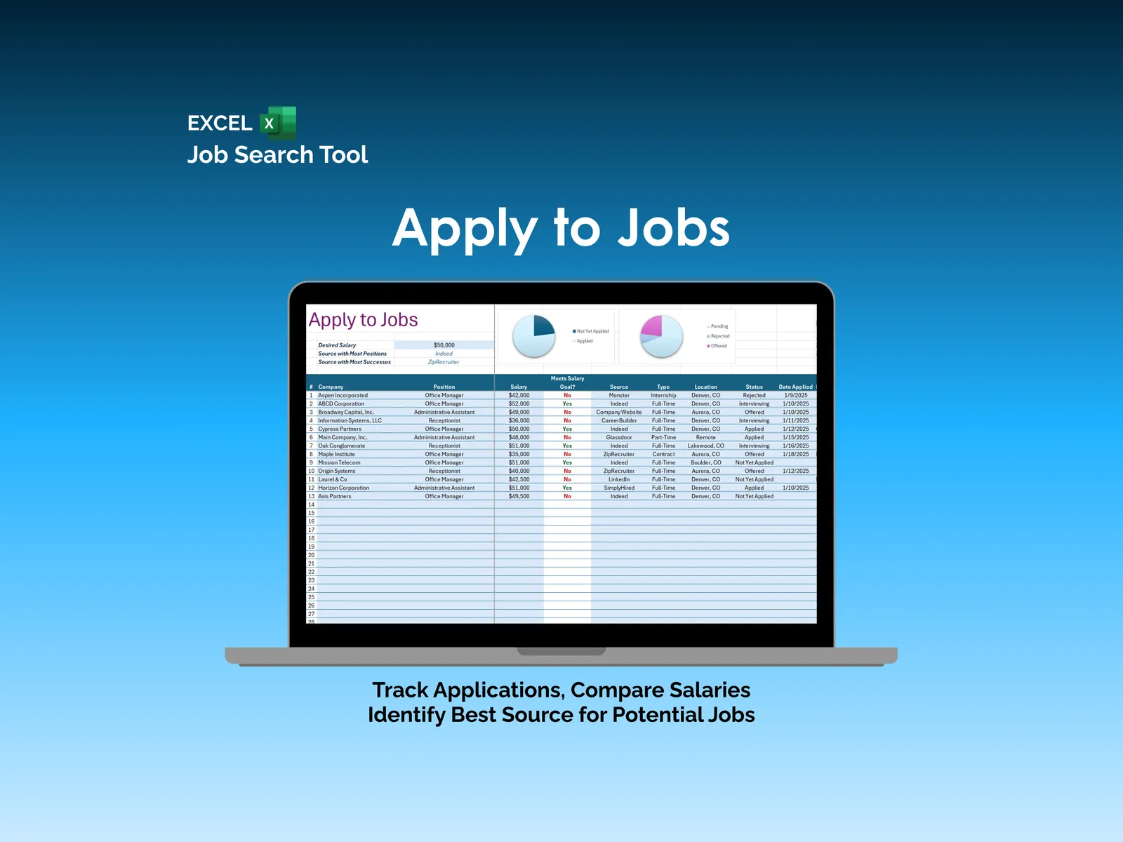 Job Search Tool - Excel - Apply