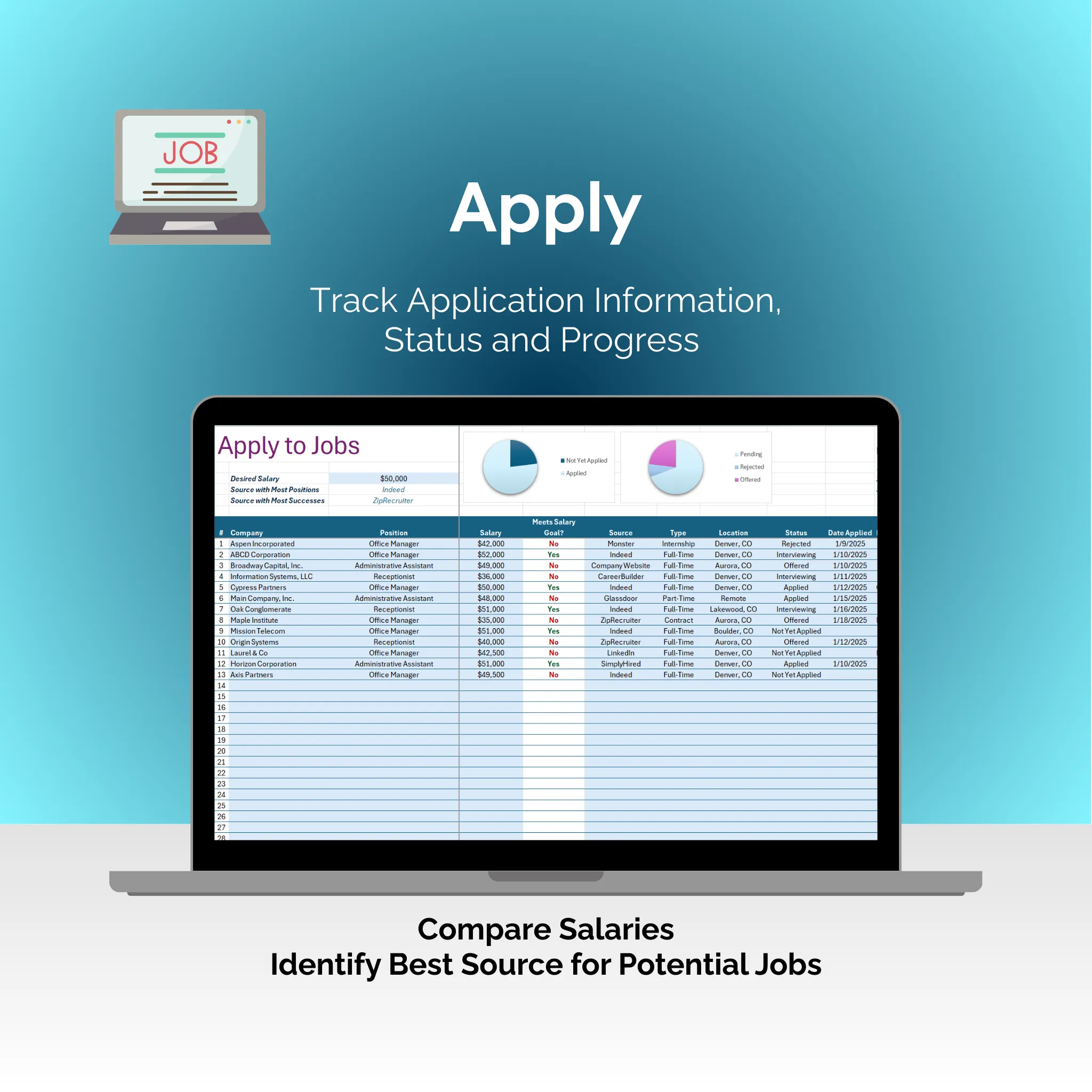 Job Search Tool - Excel - Apply