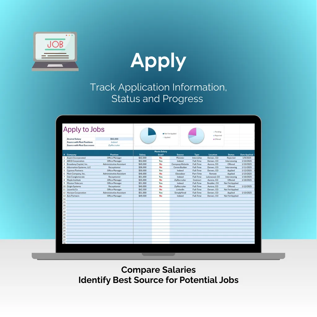 Job Search Tool - Excel - Apply