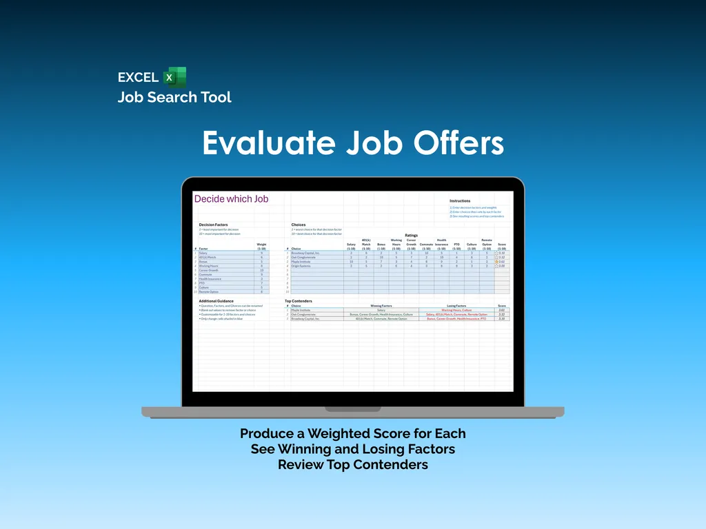 Job Search Tool - Excel - Decide
