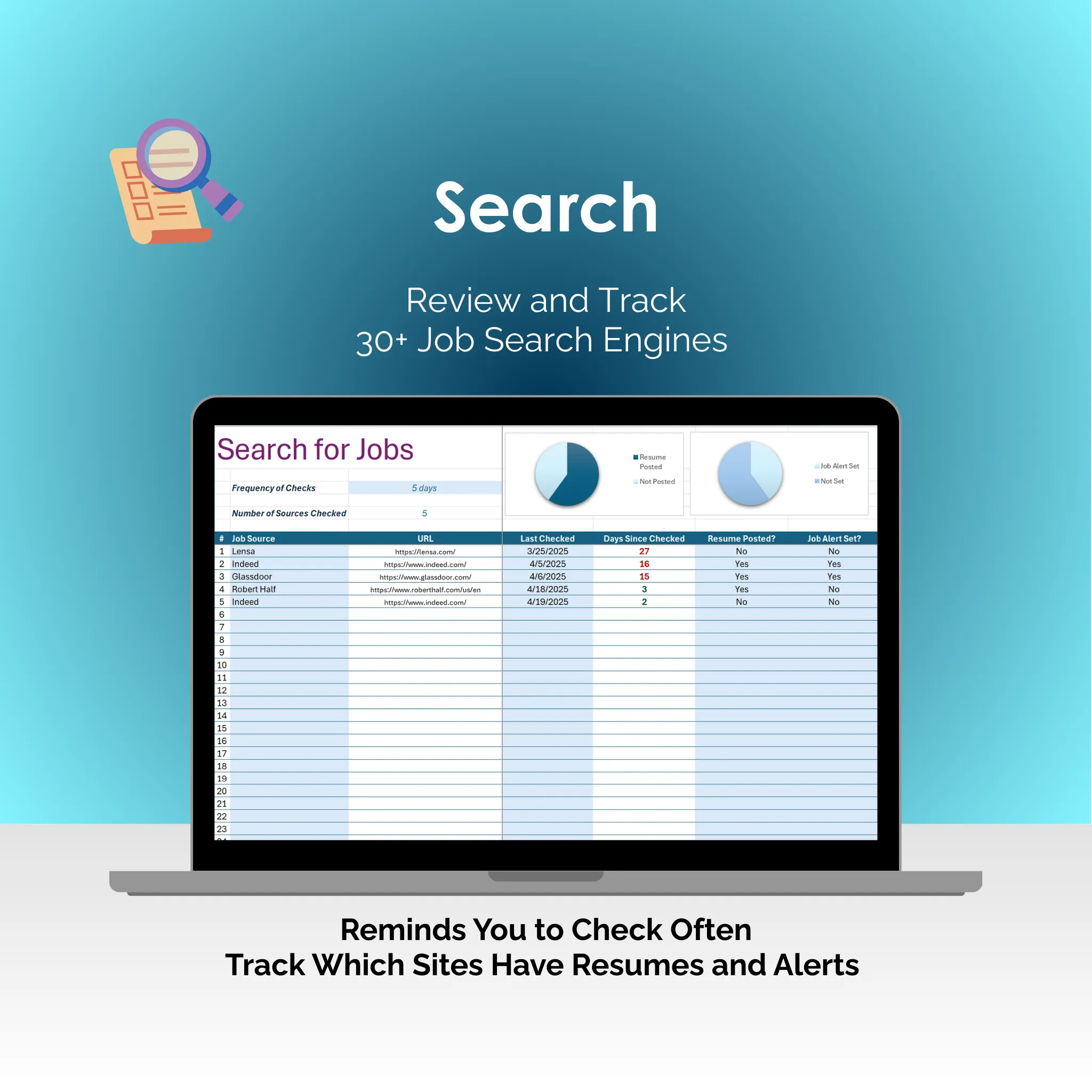 Job Search Tool - Excel - Search