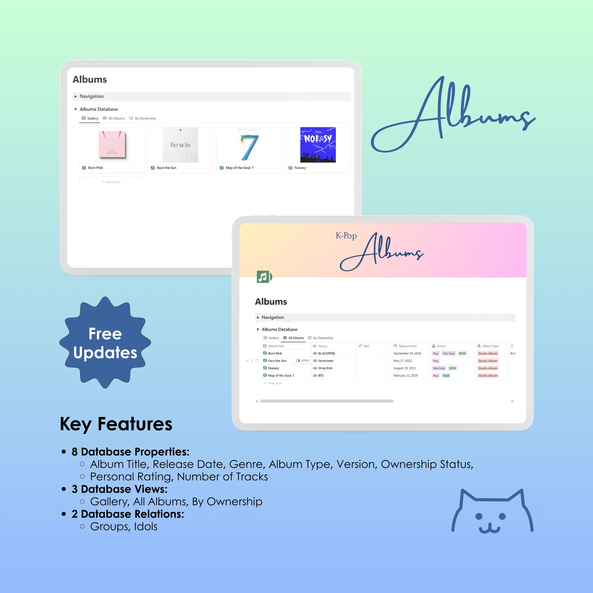 K-Pop Tracker - Notion - Albums