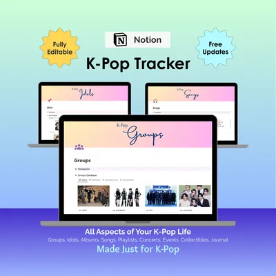 K-Pop Tracker - Notion