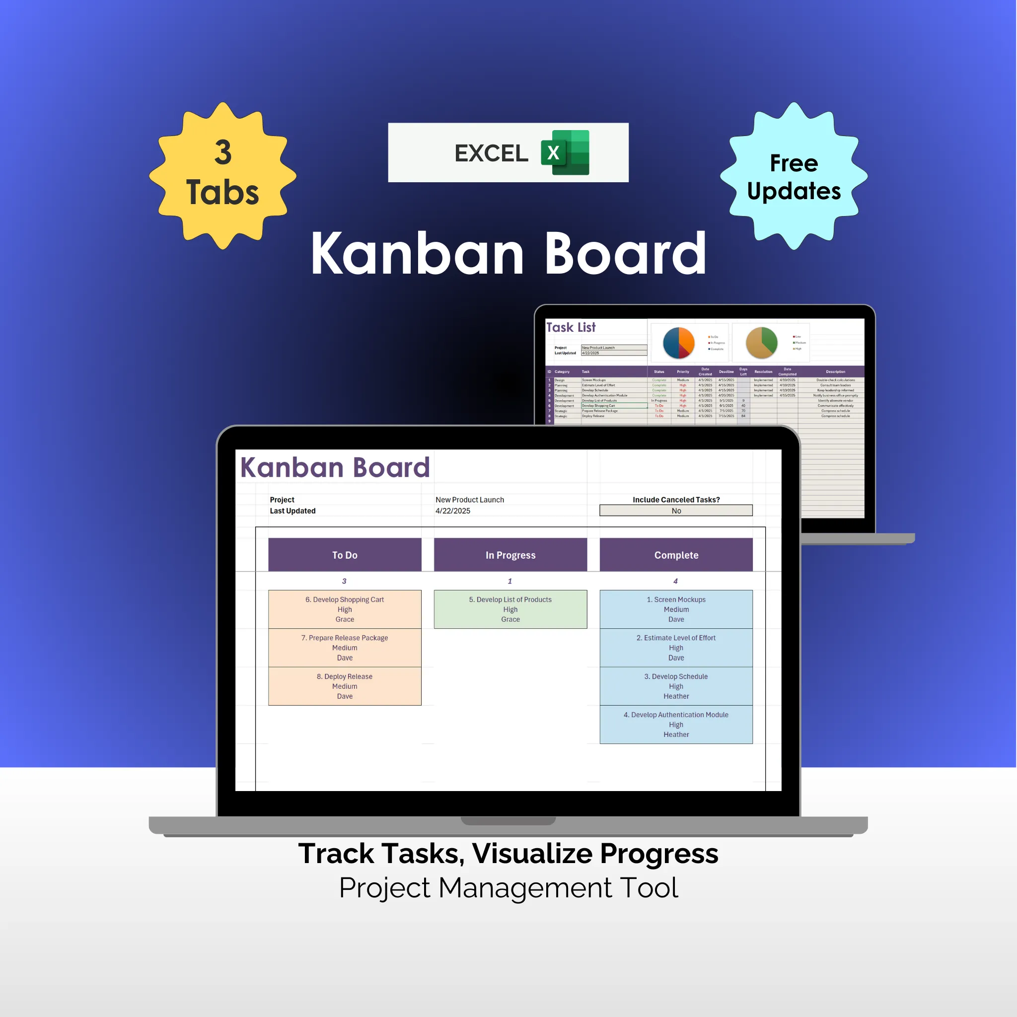 Kanban Board - Excel