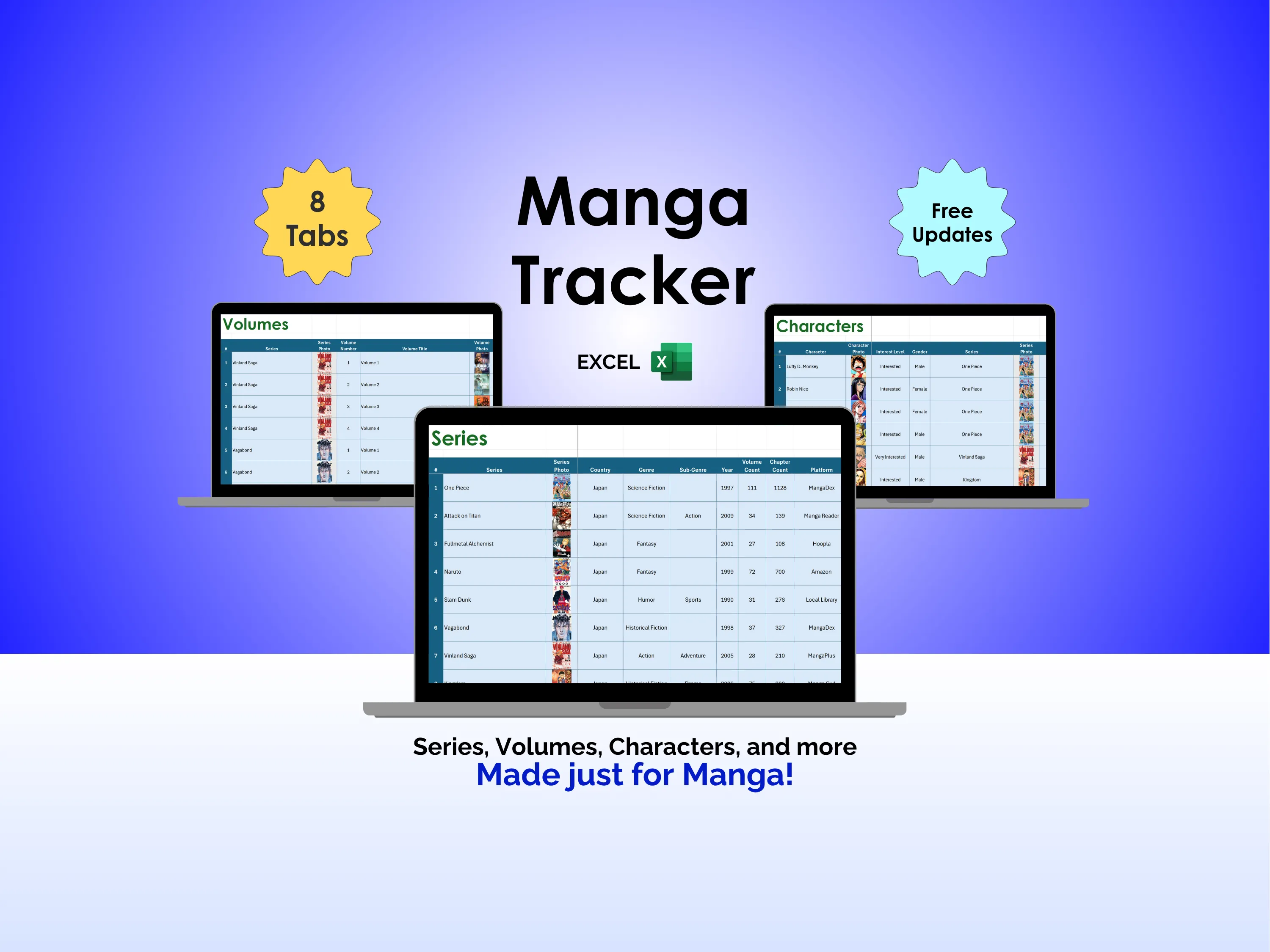 Manga Tracker - Excel