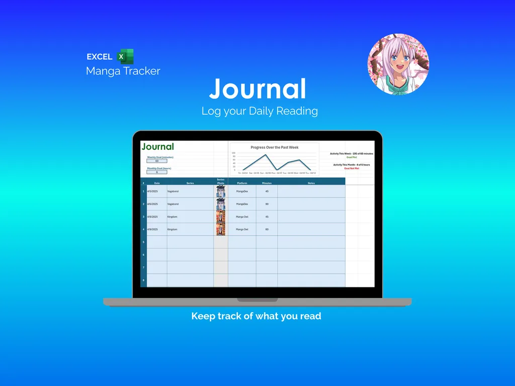 Manga Tracker - Excel - Journal 