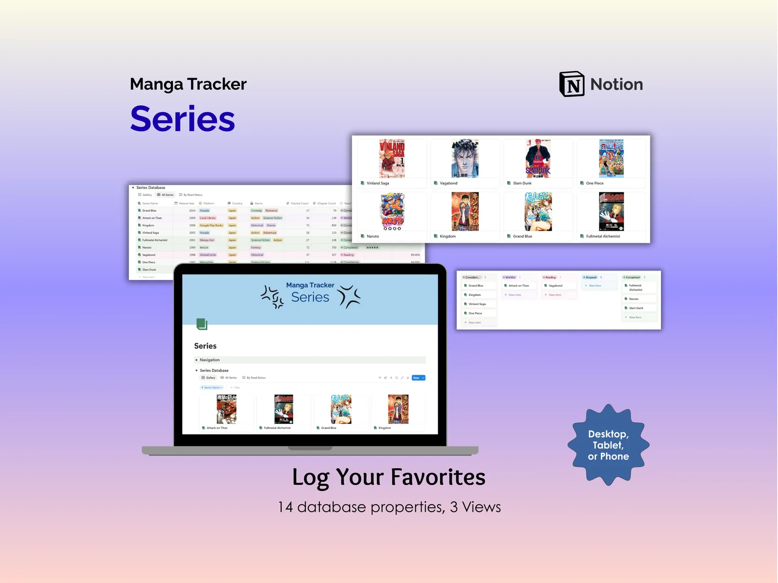Manga Tracker - Notion - Series