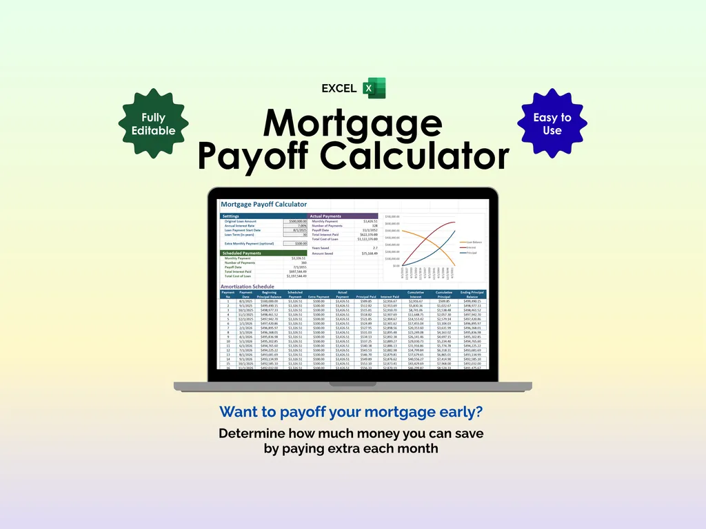 Mortgage Payoff Tracker - Excel