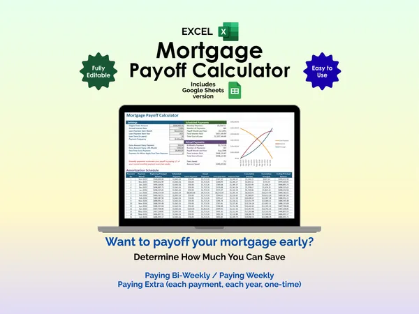 Mortgage Payoff Calculator - Excel
