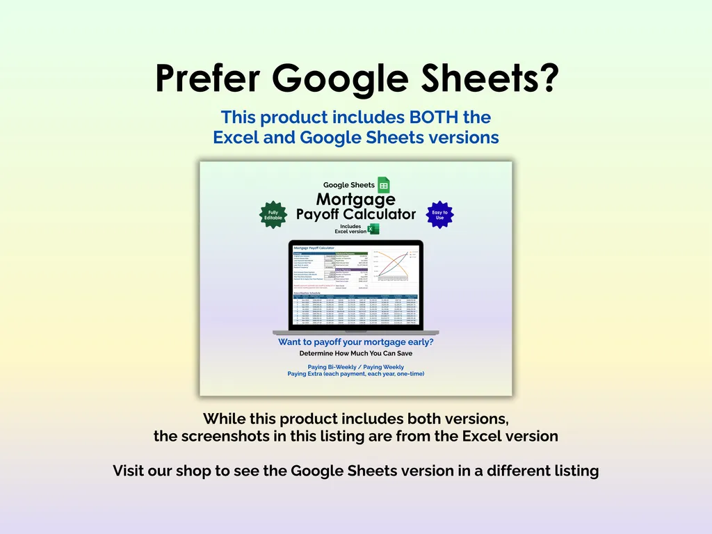 Mortgage Payoff Tracker - Excel - Other