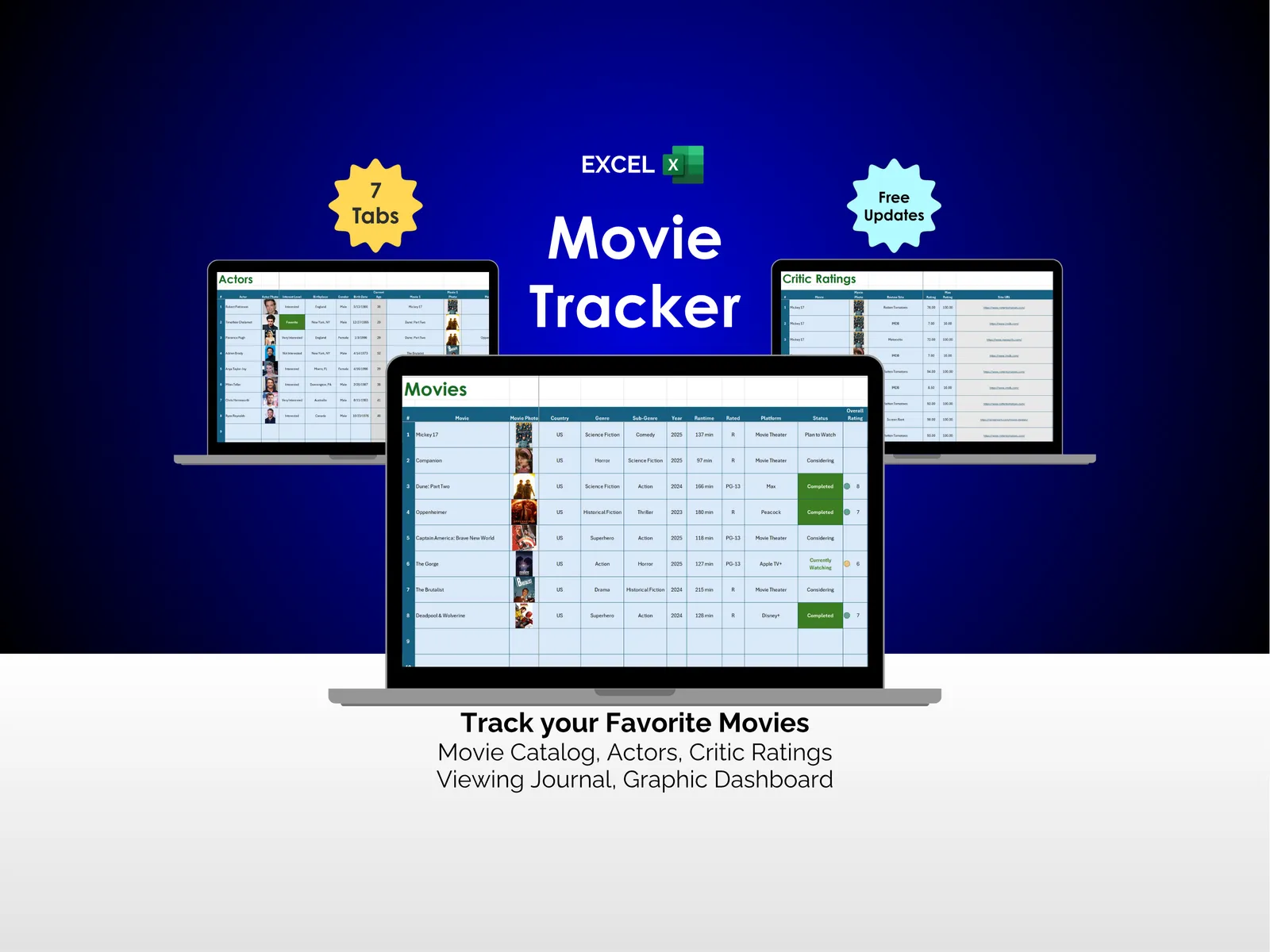 Movie Tracker - Excel