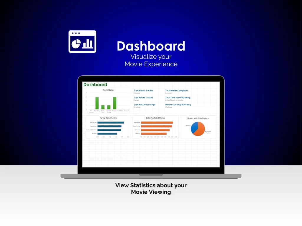 Movie Tracker - Excel - Dashboard