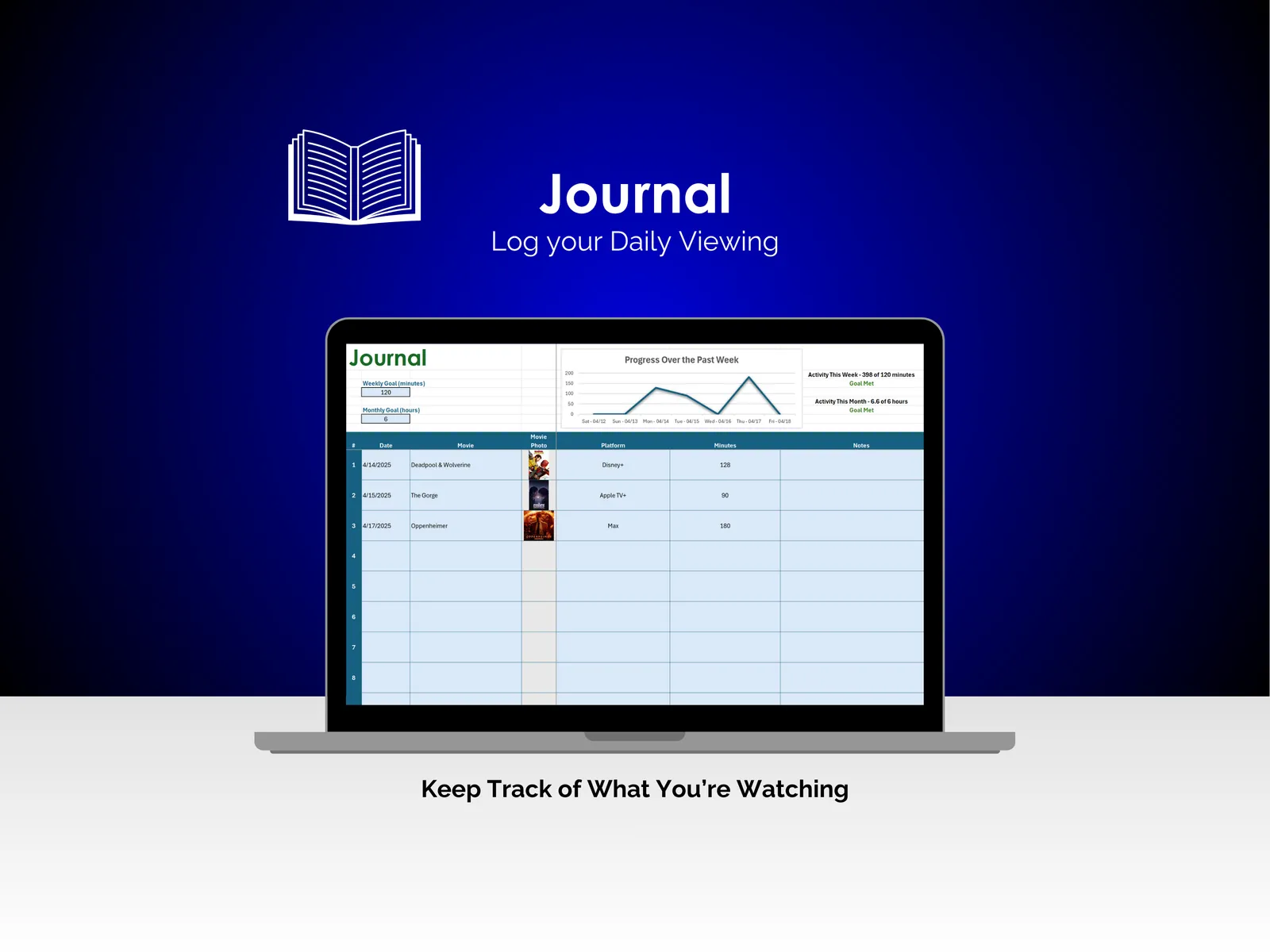 Movie Tracker - Excel - Journal