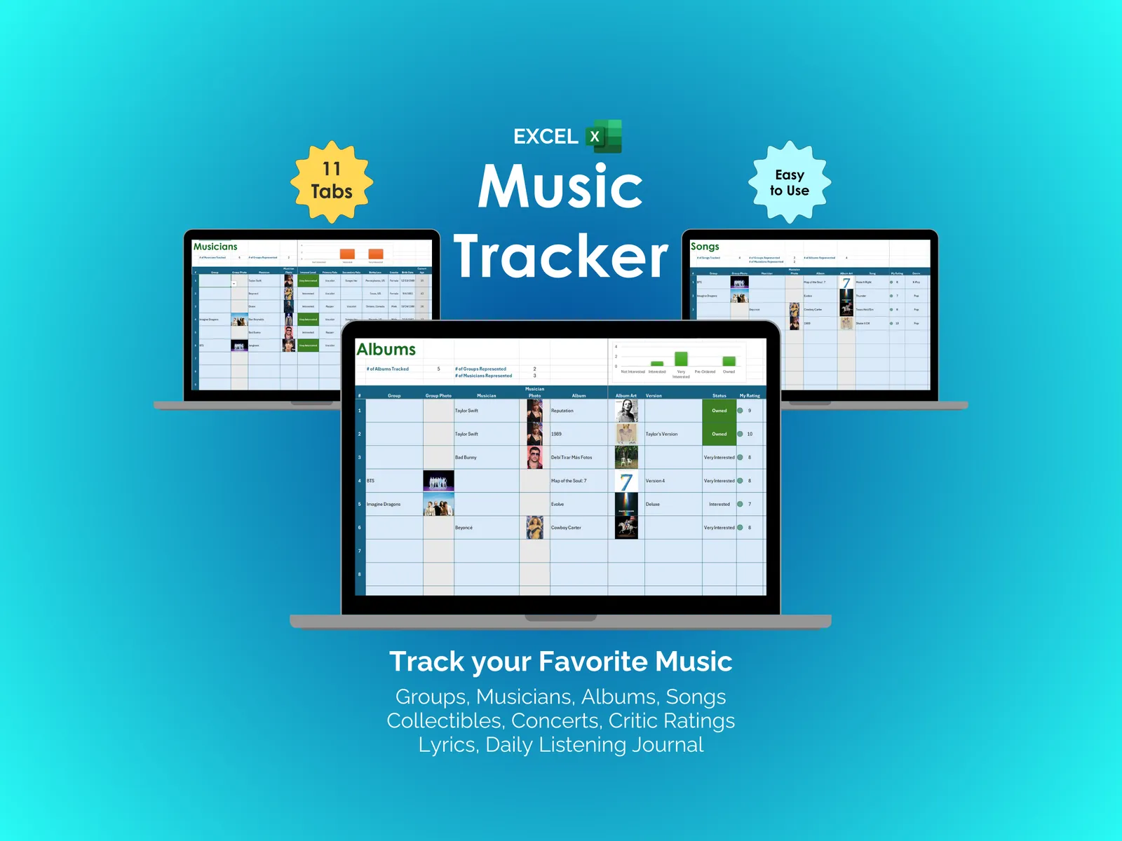 Music Tracker - Excel