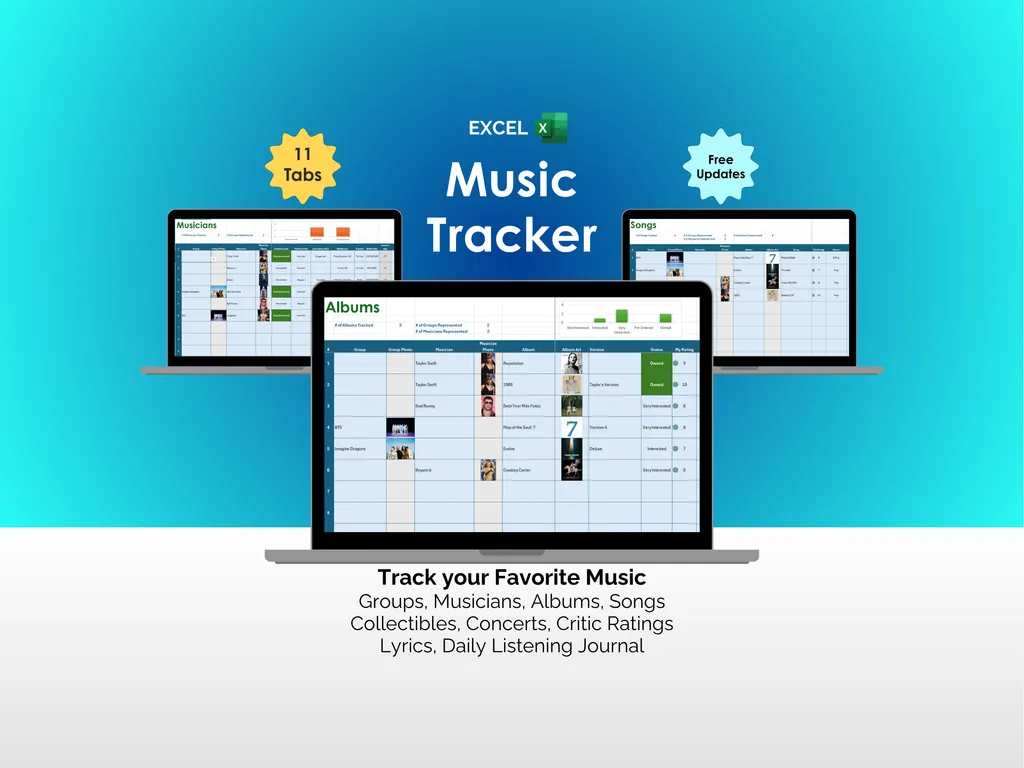 Music Tracker - Excel