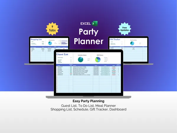 Party Planner - Excel