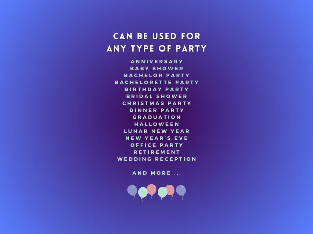 Party Planner - Excel - Options