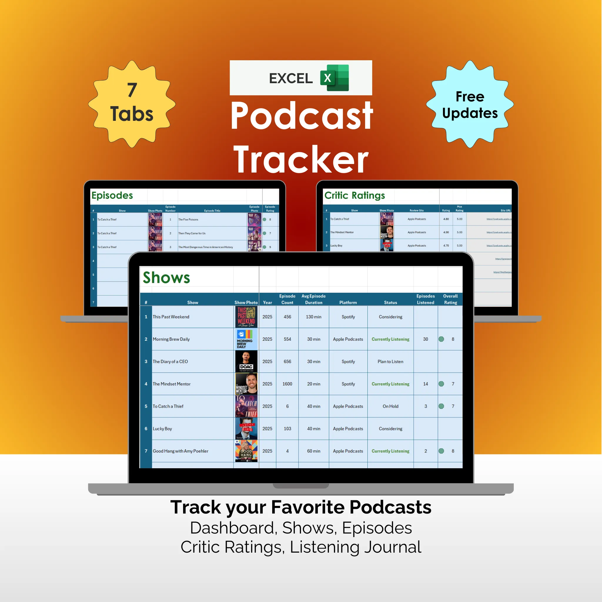 Podcast Tracker - Excel