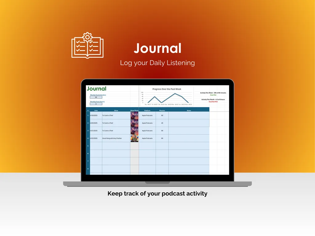 Podcast Tracker - Excel - Journal