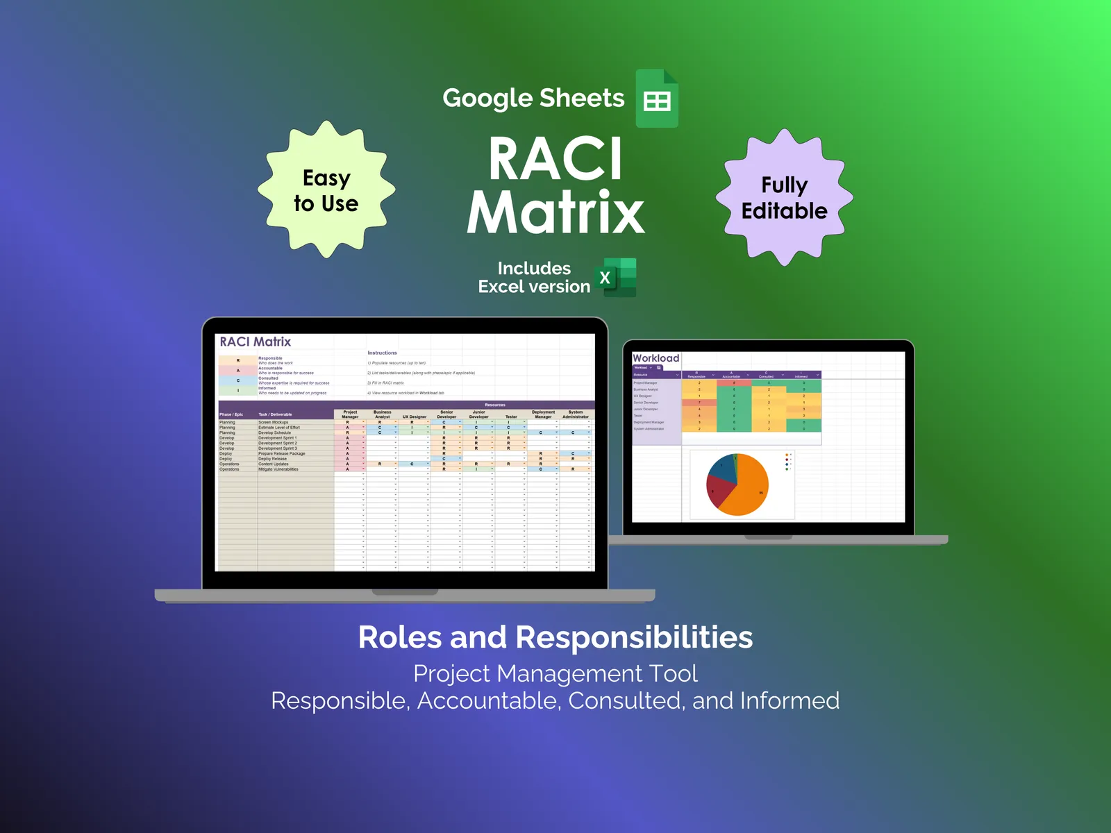 RACI Matrix - Sheets