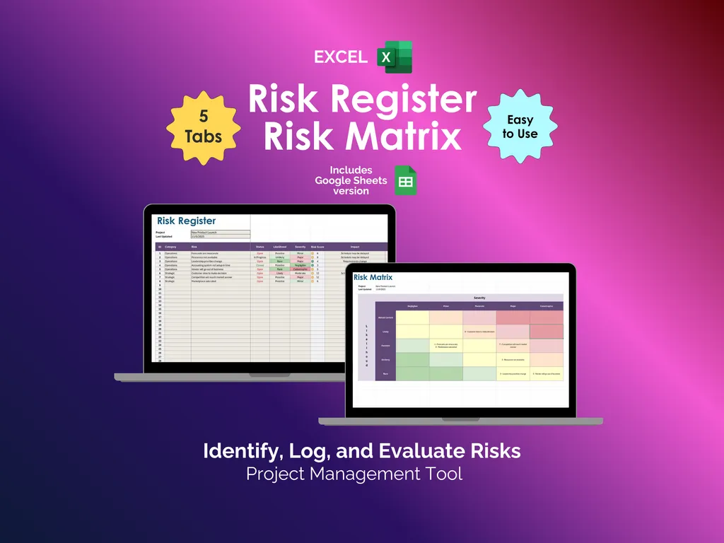 Risk Register and Matrix - Excel