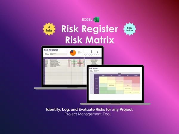 Risk Register and Risk Matrix - Excel