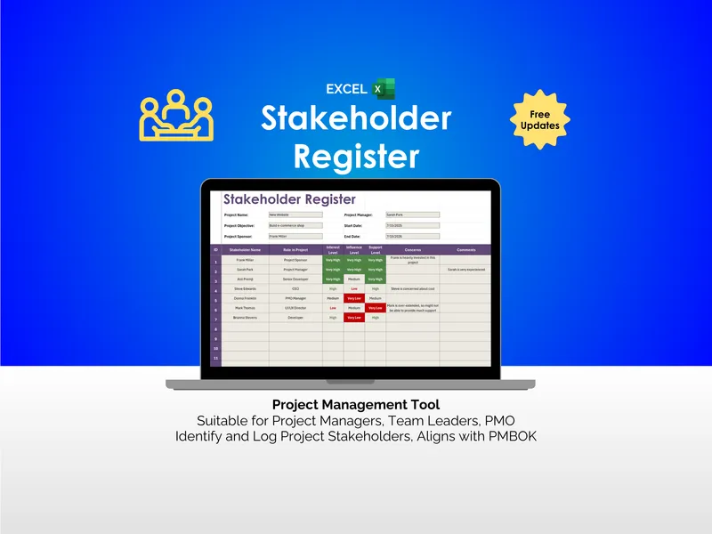 Stakeholder Register - Excel