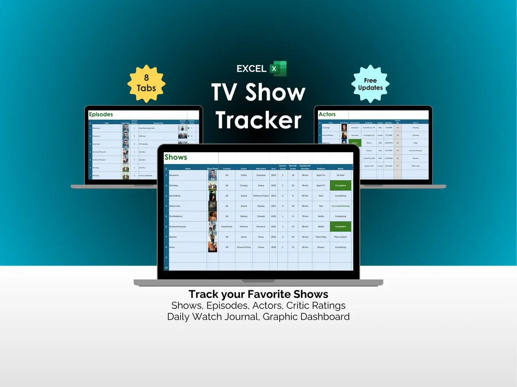 TV Show Tracker - Excel