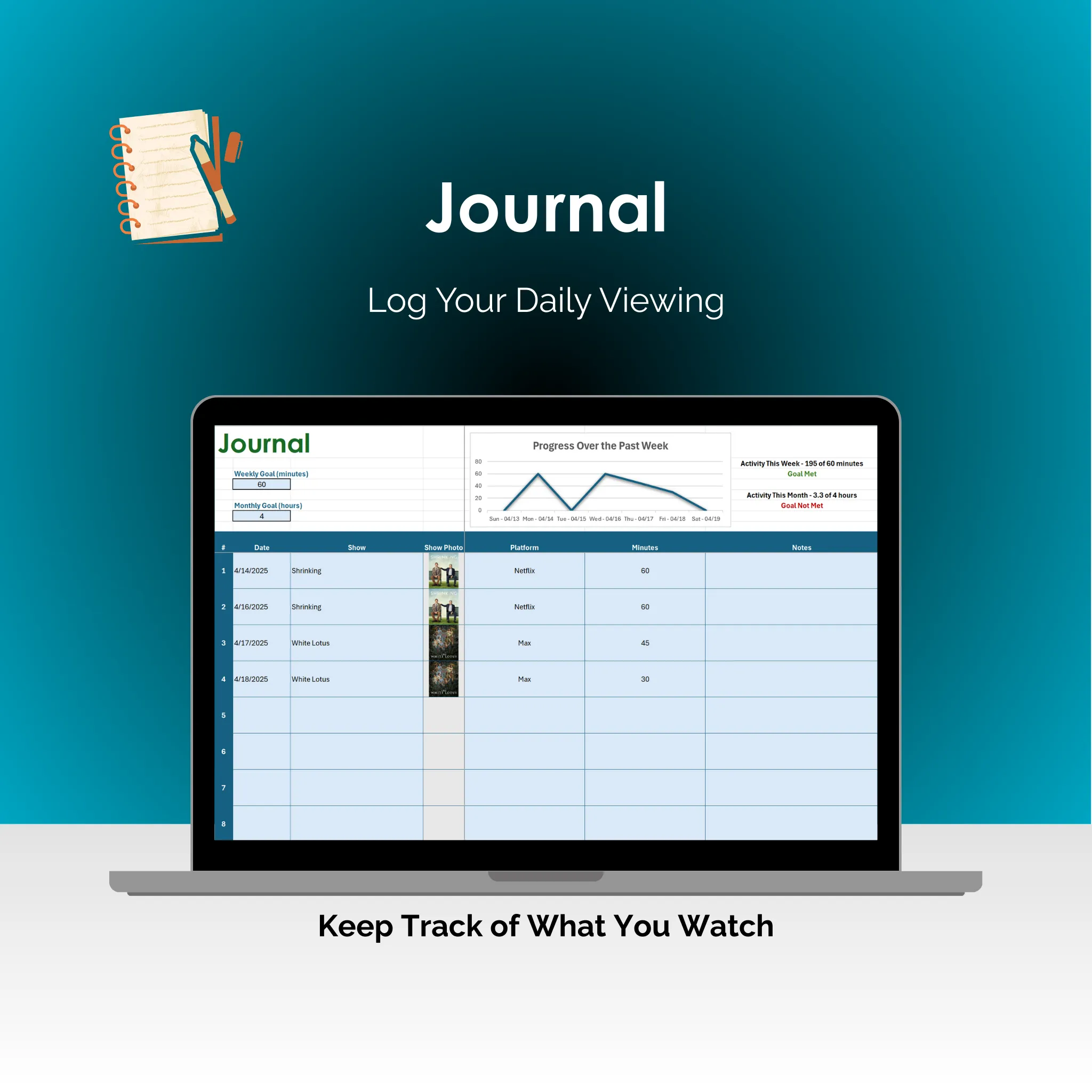 TV Show Tracker - Excel - Journal