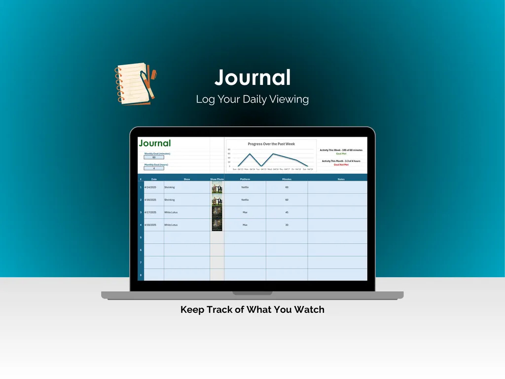 TV Show Tracker - Excel - Journal