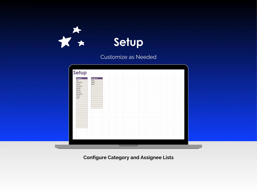 Task Tracker - Excel - Setup