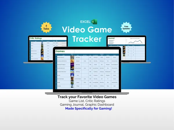 Video Game Tracker - Excel